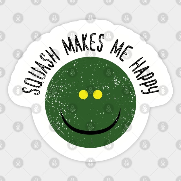 Squash Makes Me Happy Sticker by atomguy